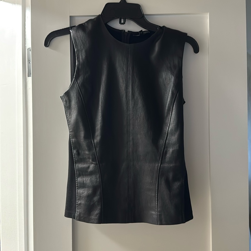 Theory leather tank top Size P